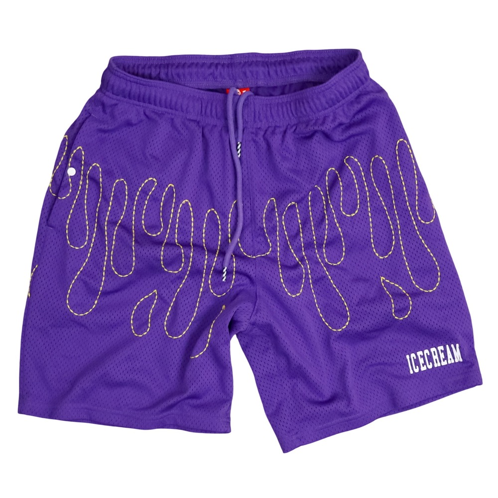 Ice‎ Cream Pineapple Mesh Basketball Shorts Mens L Prism Violet BBC Streetwear